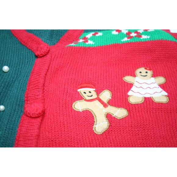 VTG Laura Scott Ugly Christmas Sweater Vest Womens L NWT Holiday Grannycore - Picture 5 of 8